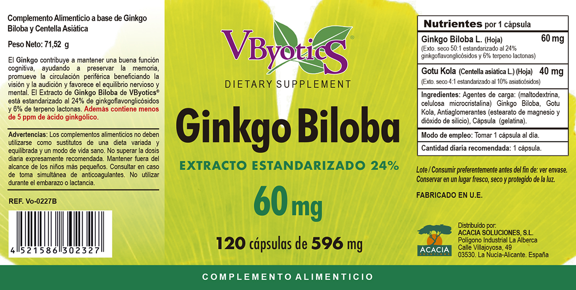 ginkgo biloba 60mg 120 eti web gelatina